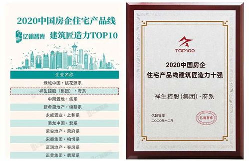 祥生控股集团荣获2020年中国房企超级产品力TOP23